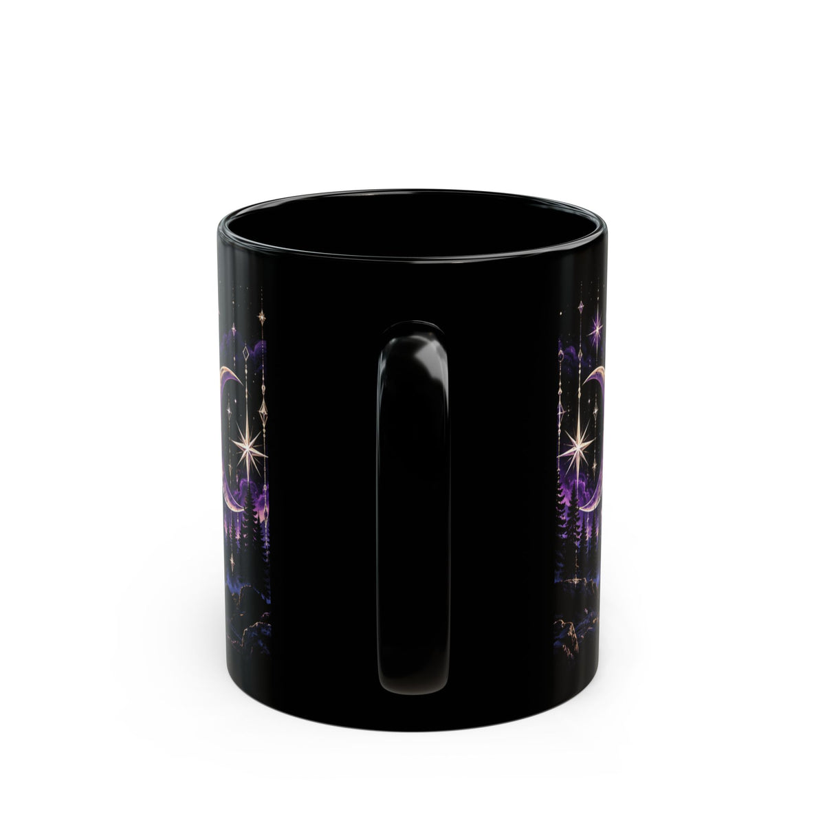 Rationally Haunted™ Moonlit Gothic Black Mug — 11oz & 15oz