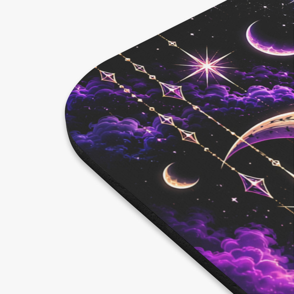 Rationally Haunted™ Purple Moonlit Mouse Pad – Gothic Celestial Desk Mat