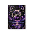 Rationally Haunted Spiral Notebook — Purple Moon & Crescent Celestial Journal (Ruled)