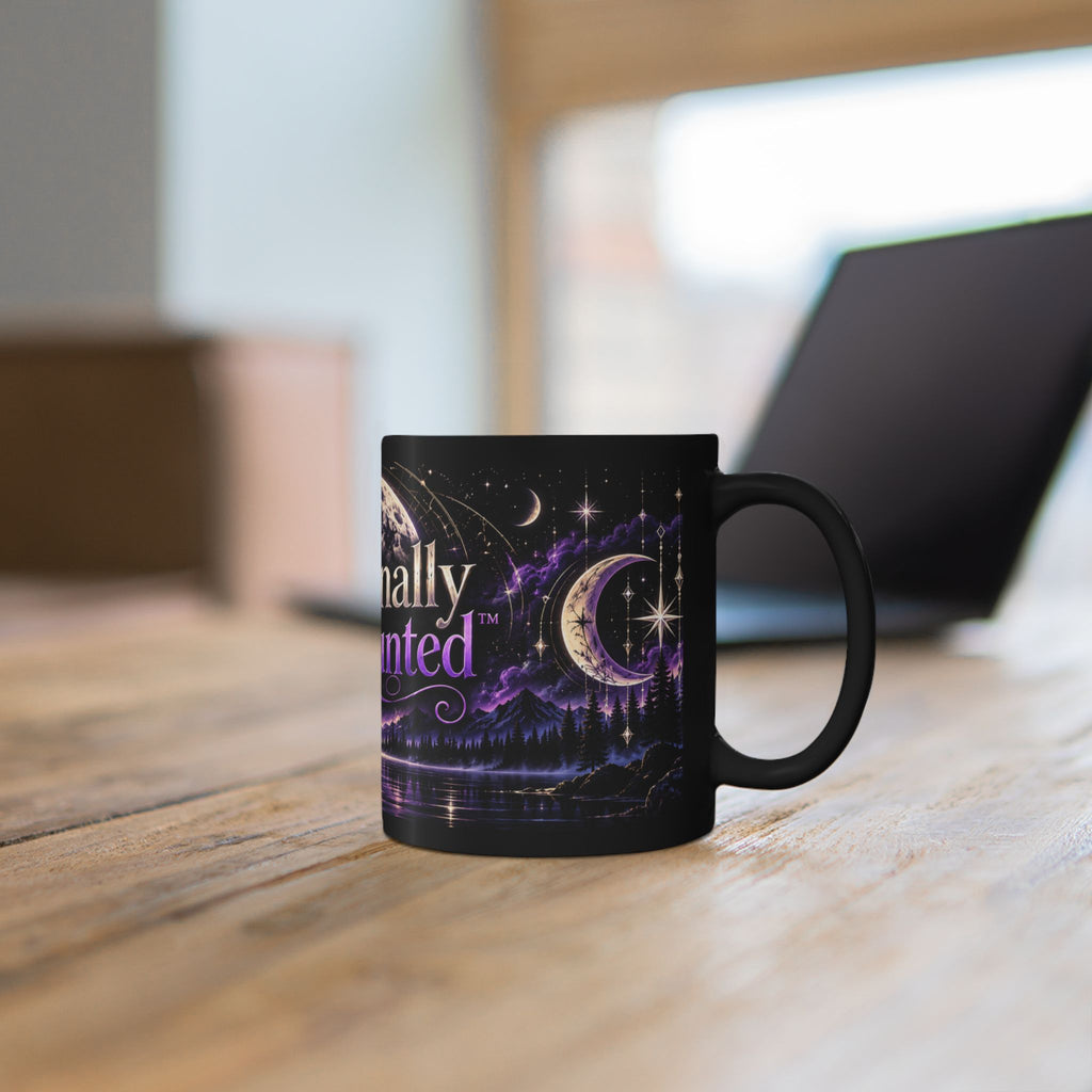 Rationally Haunted™ Moonlit Gothic Black Mug — 11oz & 15oz