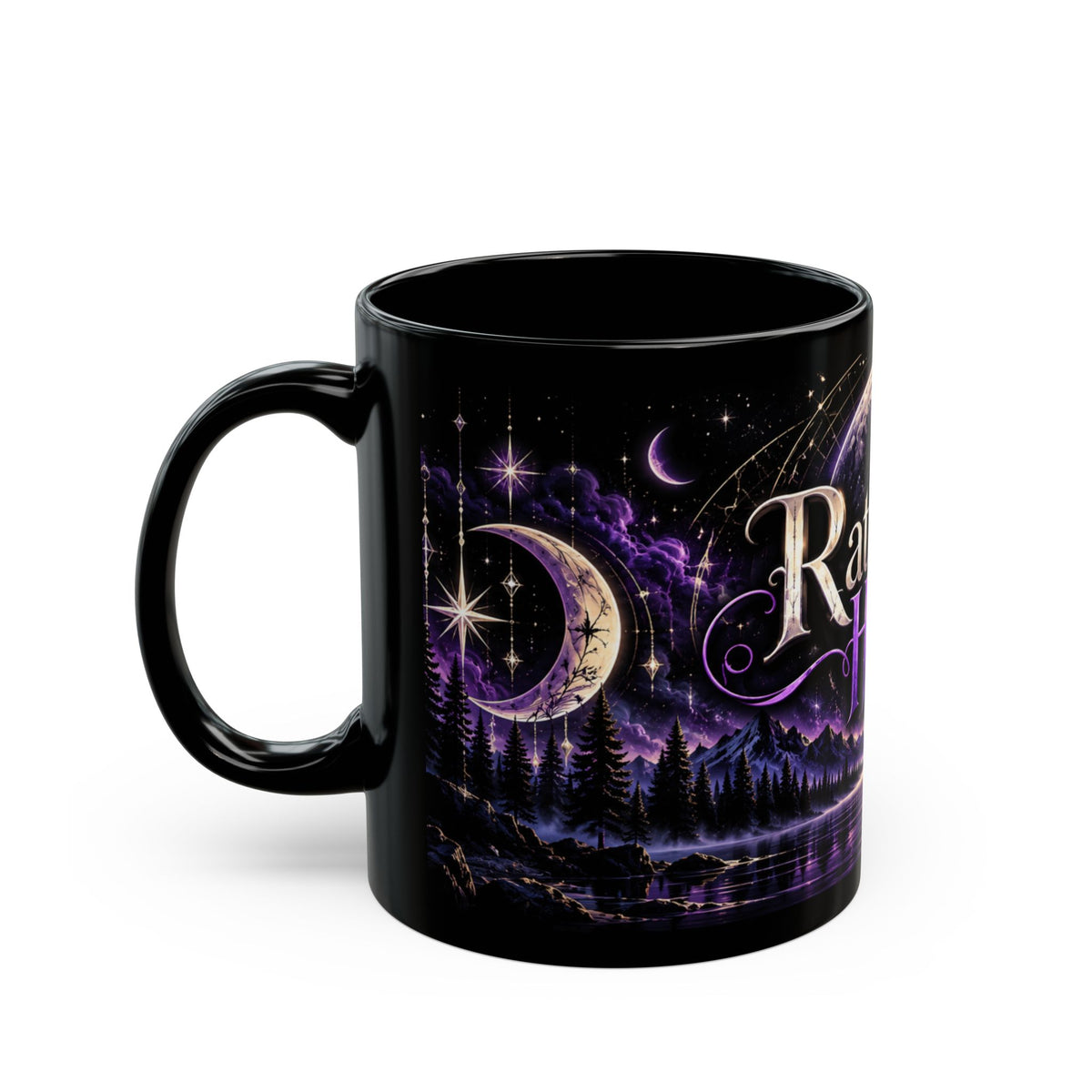Rationally Haunted™ Moonlit Gothic Black Mug — 11oz & 15oz