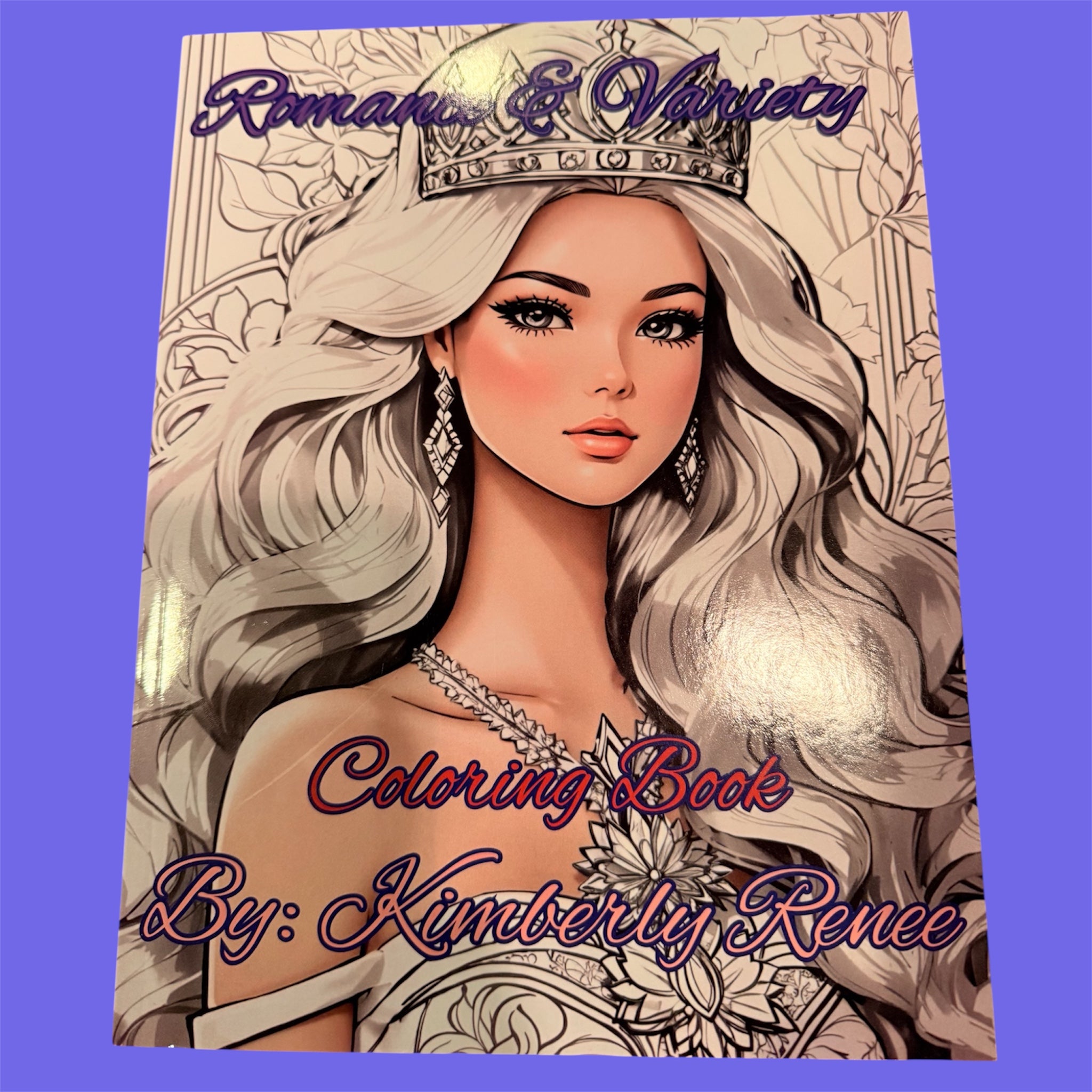 Romance & Variety Coloring Book by KymRen featuring romantic and mixed-theme artwork for relaxing creative coloring