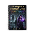 Book cover of 'The Serpent's Midnight Oath' by KymRen with a dark theme and character illustration.